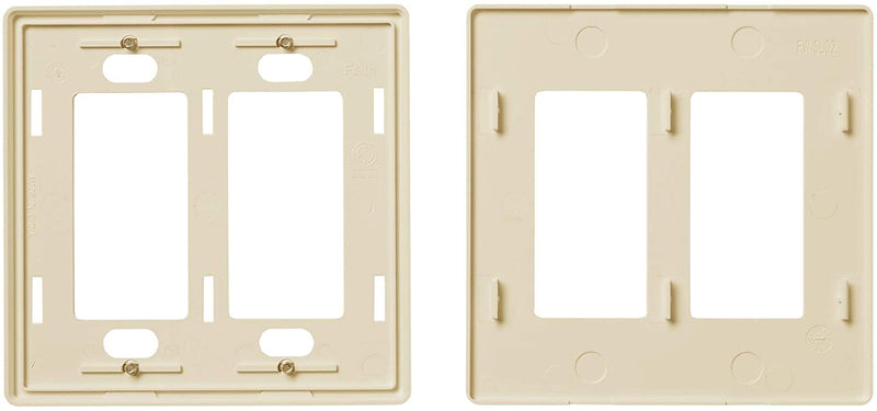 2-Gang Decorator/Rocker Screwless Wall Plate