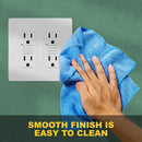 2-Gang Decorator/Rocker Screwless Wall Plate