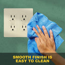 2-Gang Decorator/Rocker Screwless Wall Plate