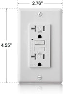 20 Amp Self-Test Tamper and Weather Resistant GFCI Outlet