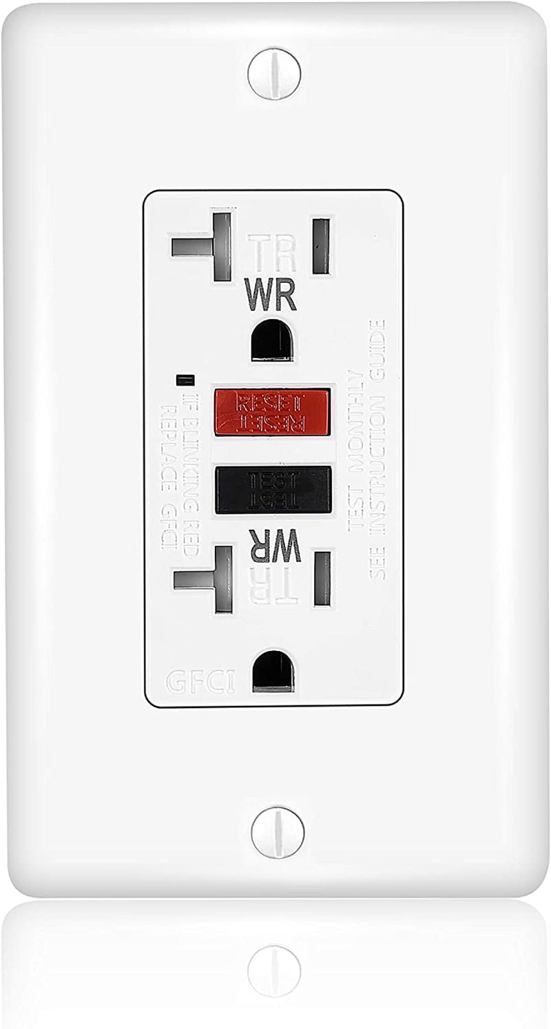 20 Amp Self-Test Tamper and Weather Resistant GFCI Outlet