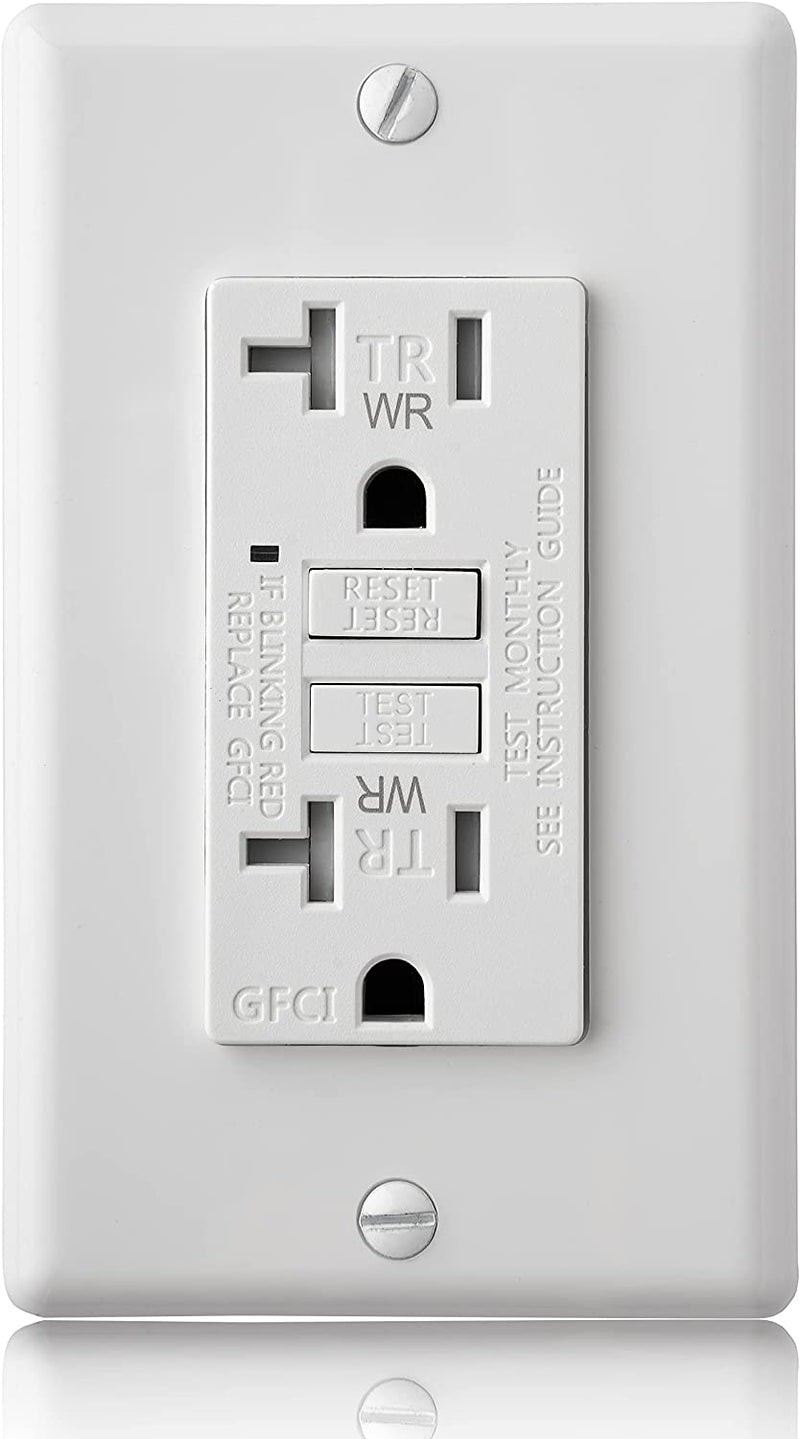 20 Amp Self-Test Tamper and Weather Resistant GFCI Outlet