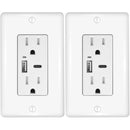 3.6A Type A & C USB Outlet and 15A Decorator Tamper-Resistant Outlet