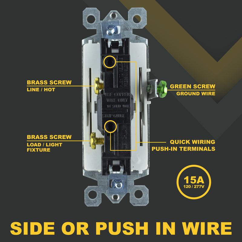 15 Amp Single Pole Rocker Switch