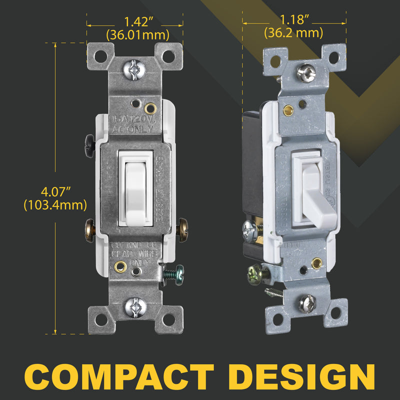 15 Amp 3-Way Toggle Switch