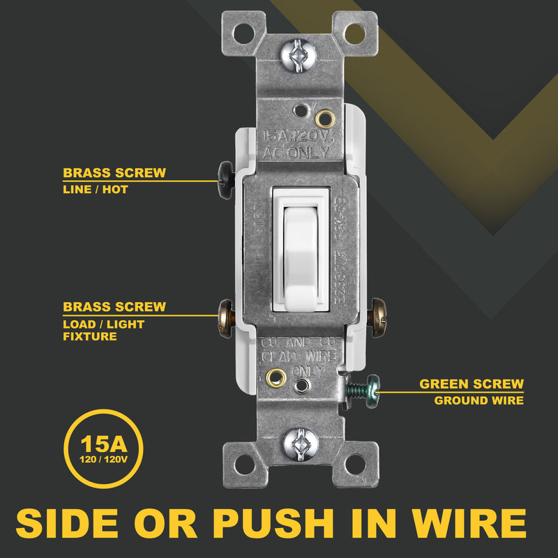 15 Amp Single Pole Toggle Switch