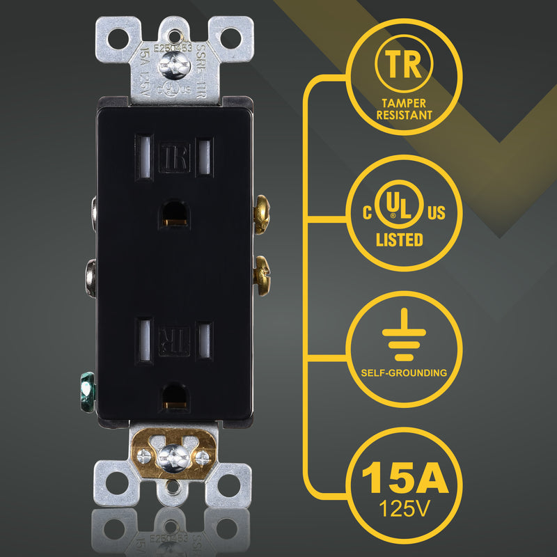 15 Amp Tamper Resistant Decorator Outlet