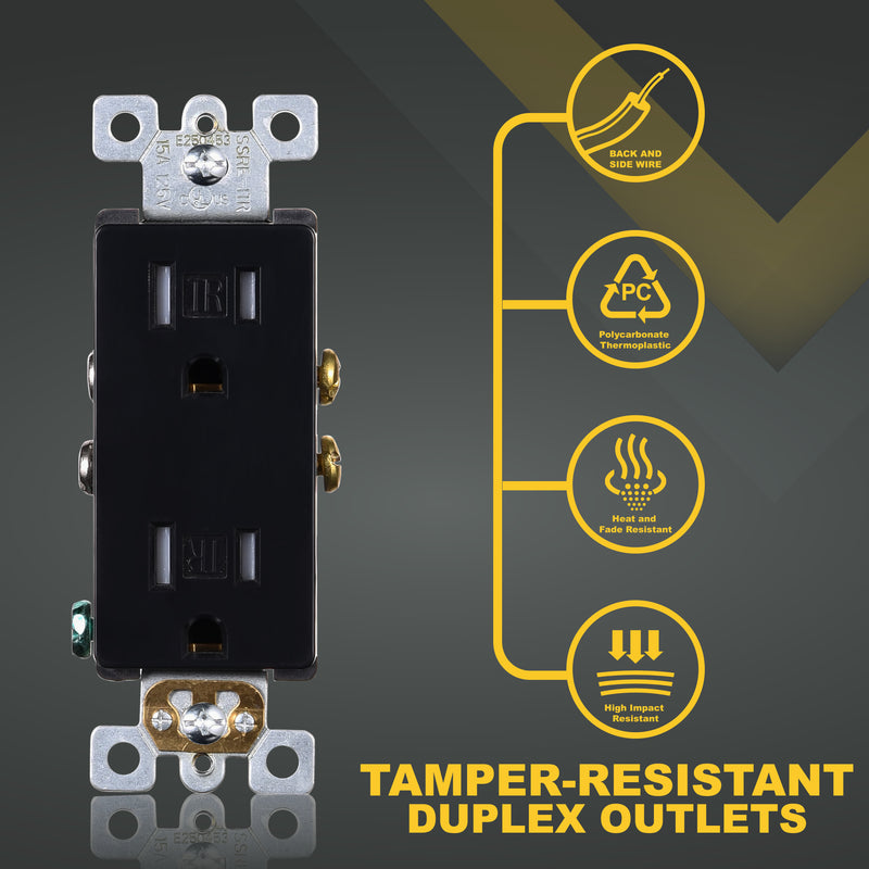 15 Amp Tamper Resistant Decorator Outlet