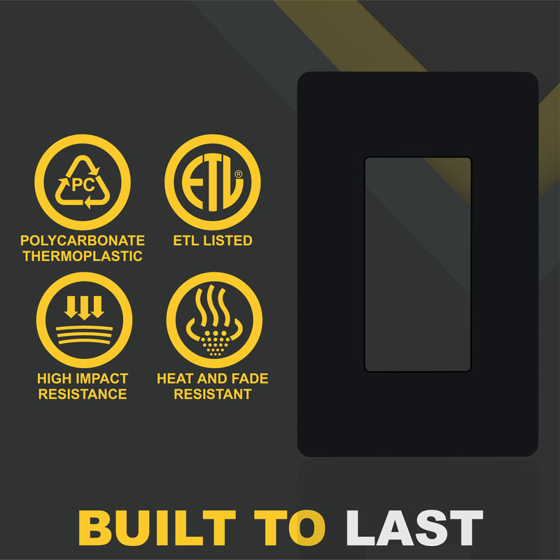 1-Gang Decorator/Rocker Screwless Wall Plate