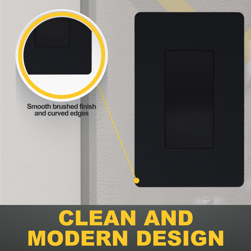 1-Gang Decorator/Rocker Screwless Wall Plate