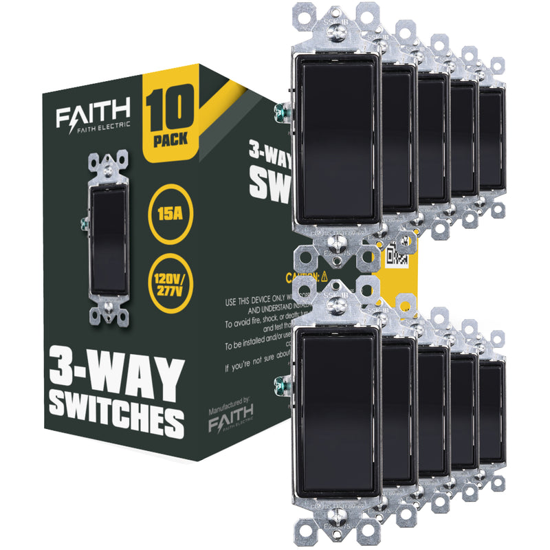 15 Amp 3-Way Rocker Switch